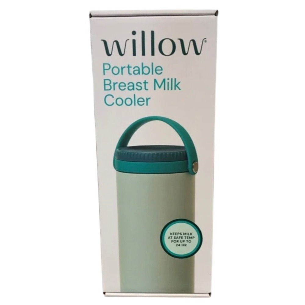 Willow Portable Breast Milk Cooler Teal 16 Ounces 3-4 Pumping Sessions 24 Hours
